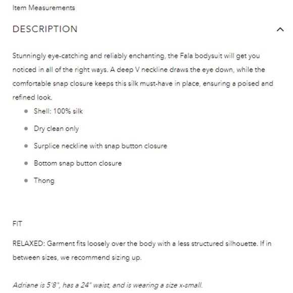 LAMARQUE FALA Deep-V Silk Bodysuit White Backless Thong Size Small - Picture 7 of 7